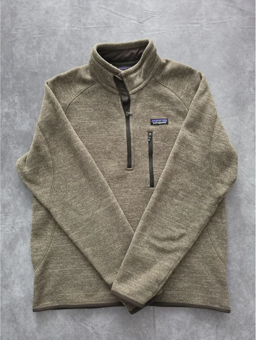 Patagonia Better Sweater 1/4 Zip Fleece Pullover Men's Medium Brown Hiking.